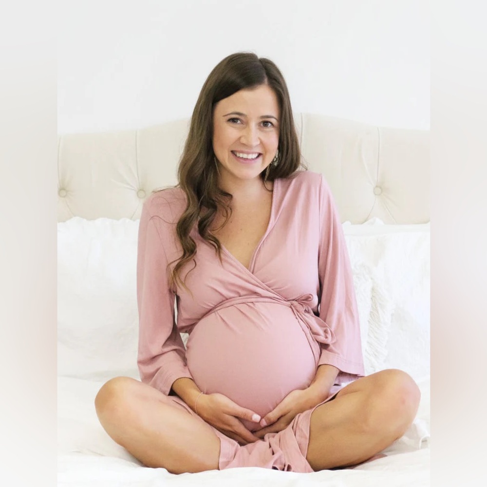 Caden Lane Bamboo Maternity Wrap Robe